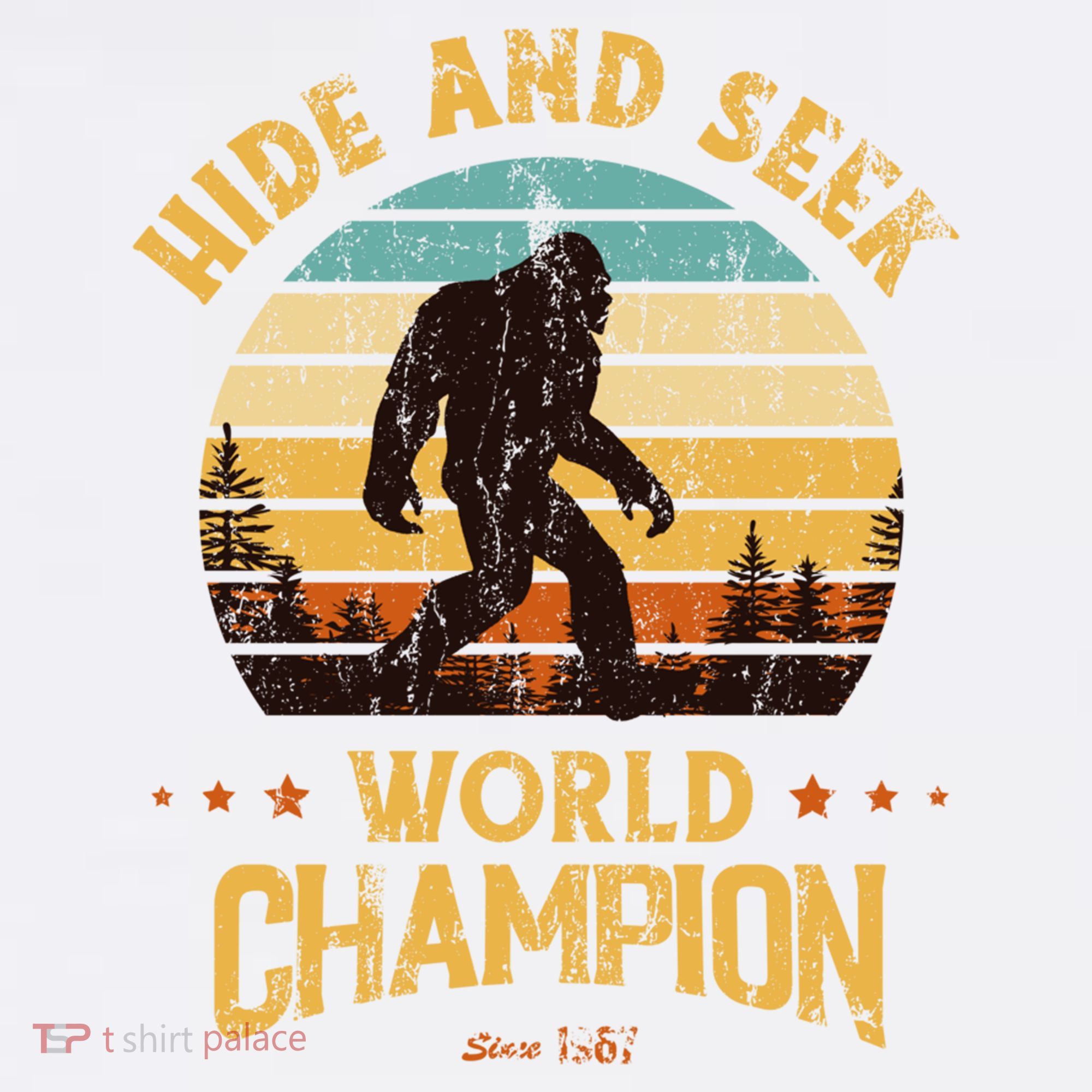 Bigfoogift Hide And Seek Bigfoot Hide And Seek Champion Cute Gift Garment-Dyed Sweatshirt
