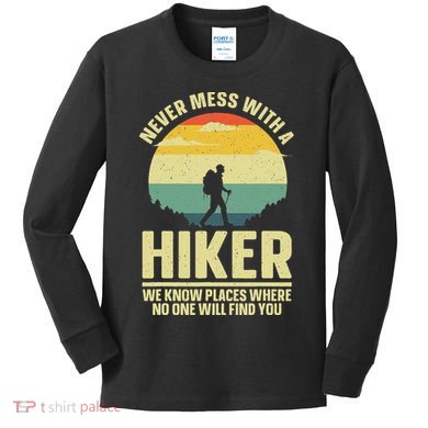 Best Hiking Art Outdoor Hike Gear Hiker Hiking Kids Long Sleeve Shirt