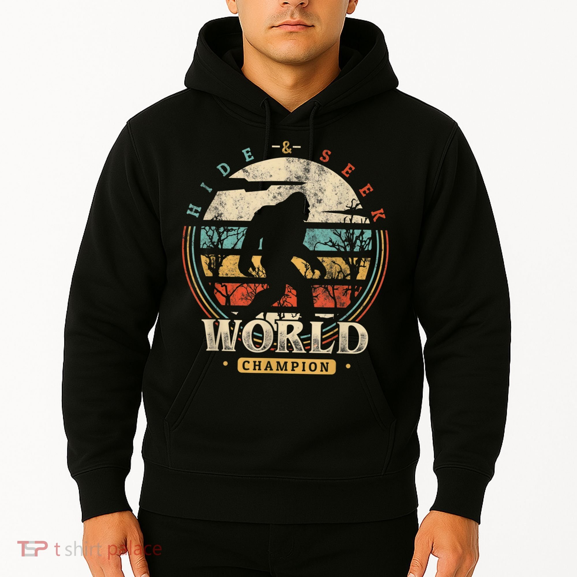 Bigfoot Hide And Seek Champion Sasquatch Camping Tees Hoodie