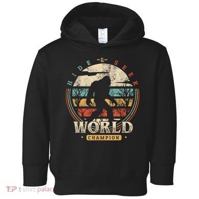 Bigfoot Hide And Seek Champion Sasquatch Camping Tees Toddler Hoodie