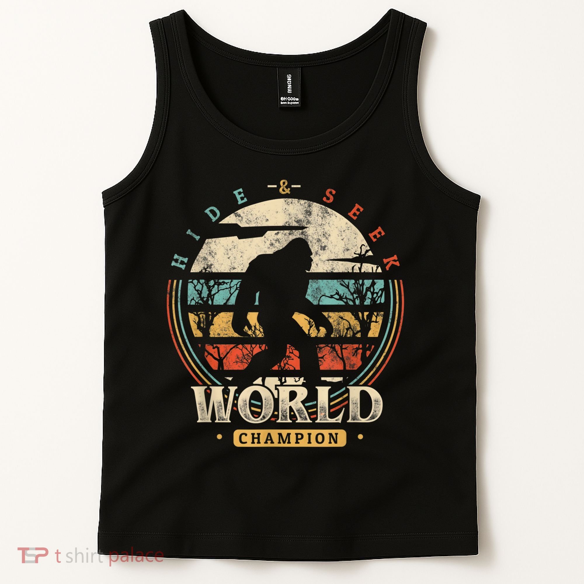 Bigfoot Hide And Seek Champion Sasquatch Camping Tees Tank Top