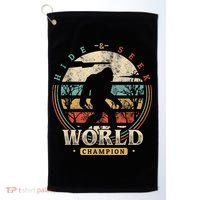 Bigfoot Hide And Seek Champion Sasquatch Camping Tees Golf Towel thumb 0