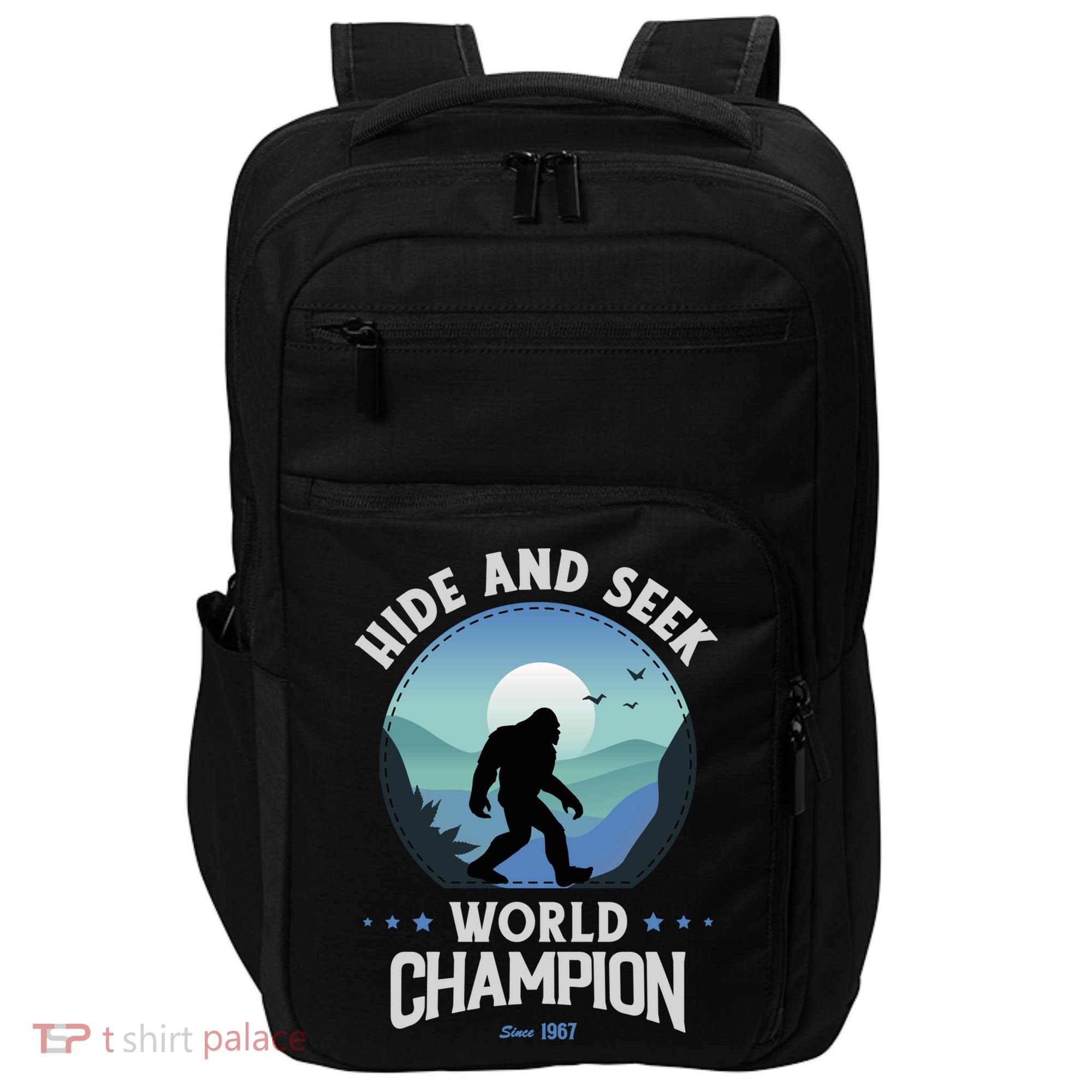 Bigfoogift Hide And Seek Bigfoot Hide And Seek Champion Cool Gift Impact Tech Backpack