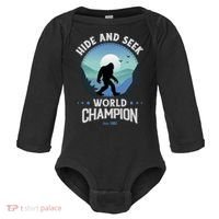 Bigfoogift Hide And Seek Bigfoot Hide And Seek Champion Cool Gift Baby Long Sleeve Bodysuit thumb 0