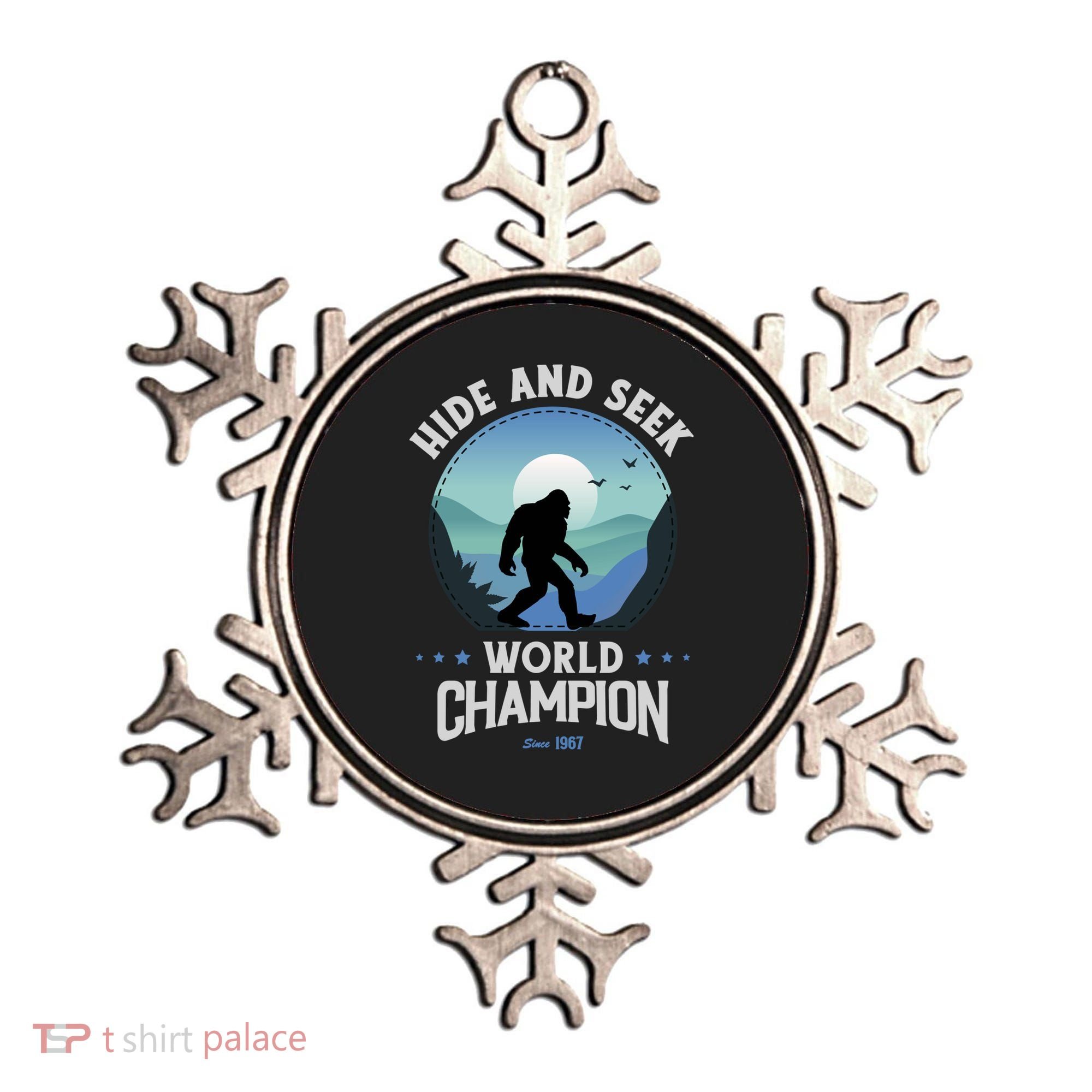Bigfoogift Hide And Seek Bigfoot Hide And Seek Champion Cool Gift Ornament