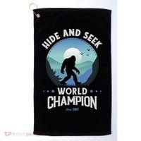 Bigfoogift Hide And Seek Bigfoot Hide And Seek Champion Cool Gift Golf Towel thumb 0