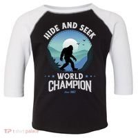 Bigfoogift Hide And Seek Bigfoot Hide And Seek Champion Cool Gift Toddler Fine Jersey T-Shirt thumb 0