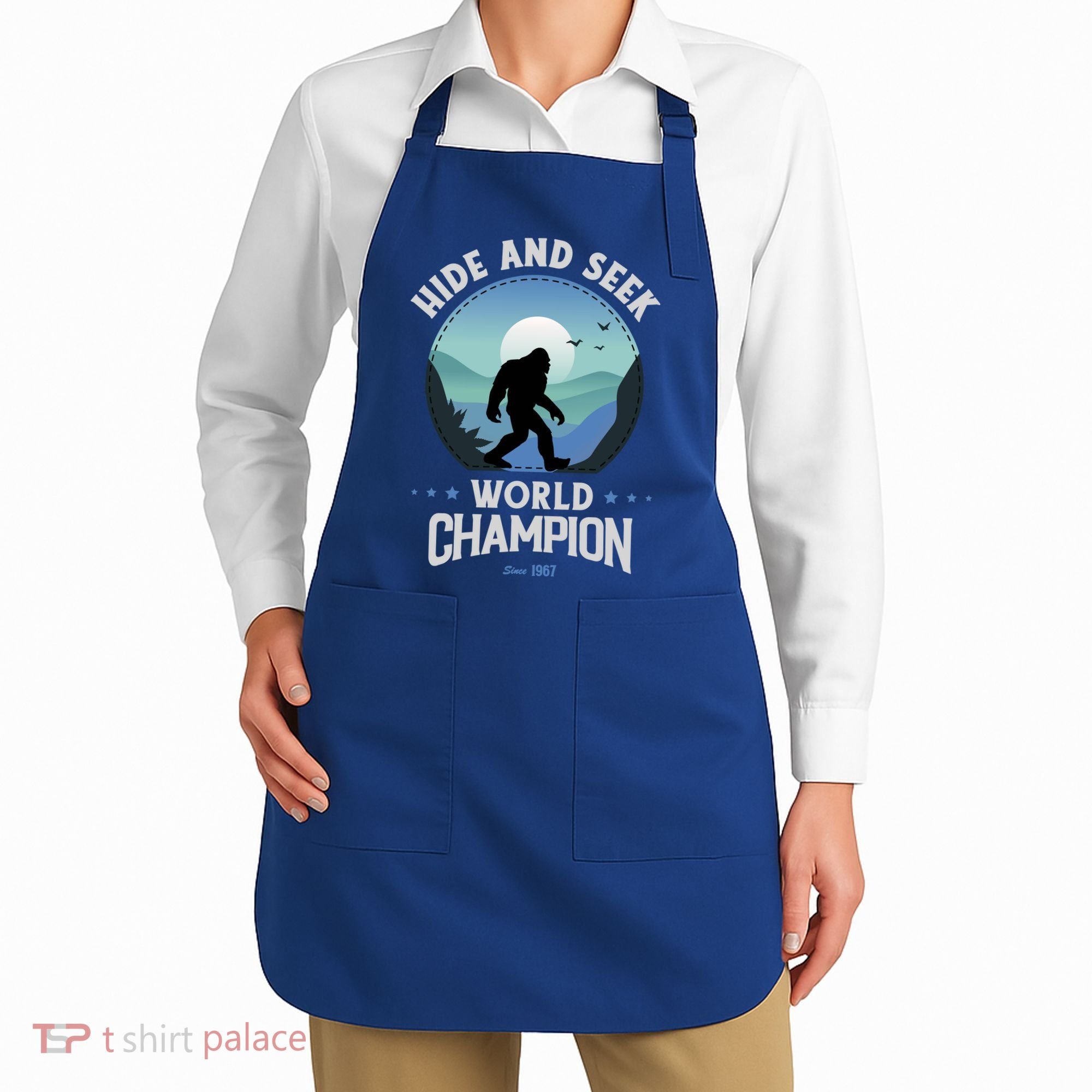 Bigfoogift Hide And Seek Bigfoot Hide And Seek Champion Cool Gift Apron