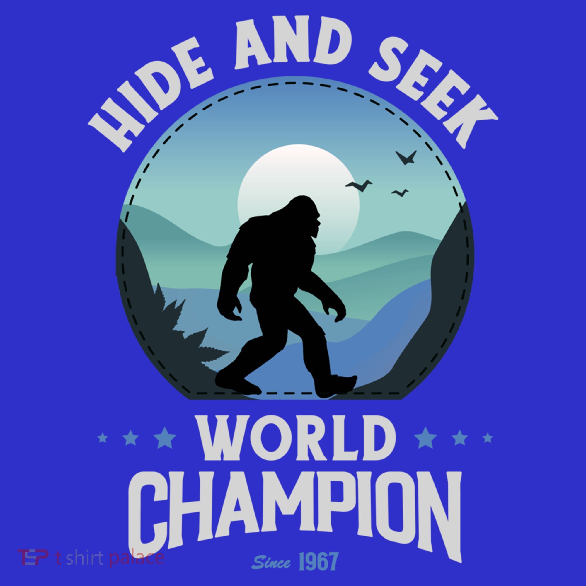 Bigfoogift Hide And Seek Bigfoot Hide And Seek Champion Cool Gift Button