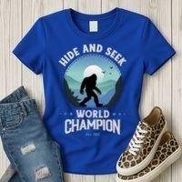 Bigfoogift Hide And Seek Bigfoot Hide And Seek Champion Cool Gift Women's T-Shirt thumb 3
