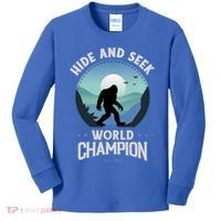 Bigfoogift Hide And Seek Bigfoot Hide And Seek Champion Cool Gift Kids Long Sleeve Shirt thumb 0