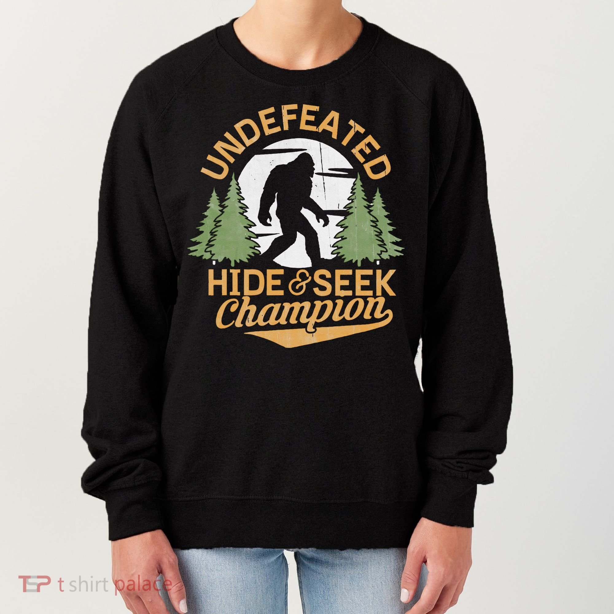 Bigfoot Hide And Seek Champion Sasquatch Stuff Women's Sweatshirt