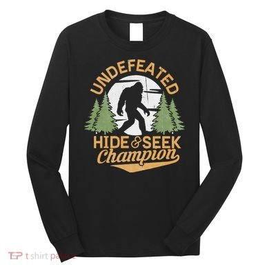Bigfoot Hide And Seek Champion Sasquatch Stuff Long Sleeve Shirt