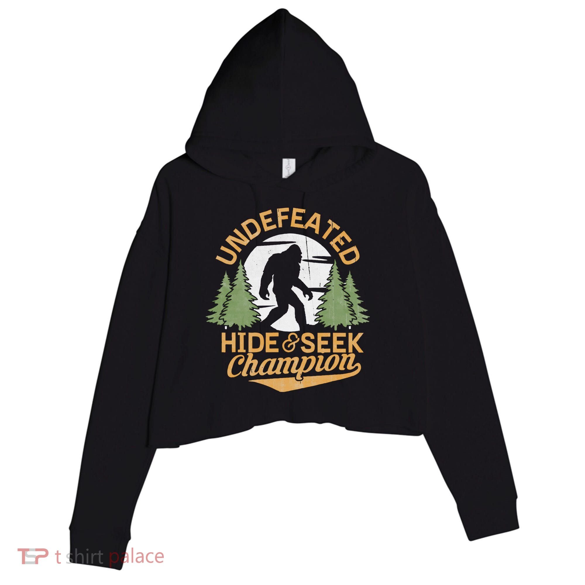 Bigfoot Hide And Seek Champion Sasquatch Stuff Crop Fleece Hoodie