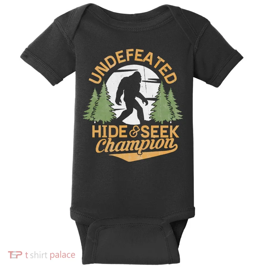 Bigfoot Hide And Seek Champion Sasquatch Stuff Baby Bodysuit