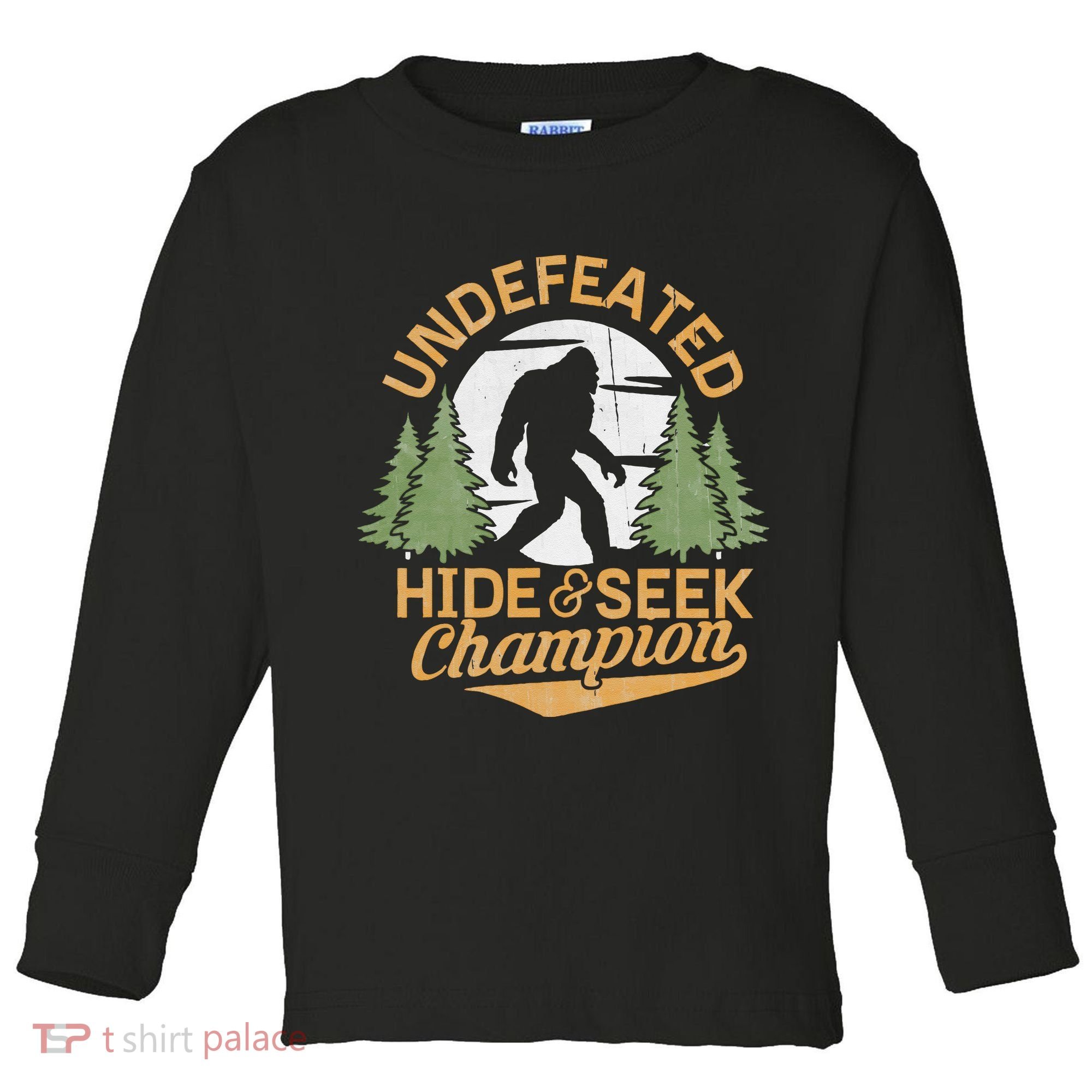 Bigfoot Hide And Seek Champion Sasquatch Stuff Toddler Long Sleeve Shirt