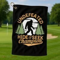 Bigfoot Hide And Seek Champion Sasquatch Stuff Golf Towel thumb 1