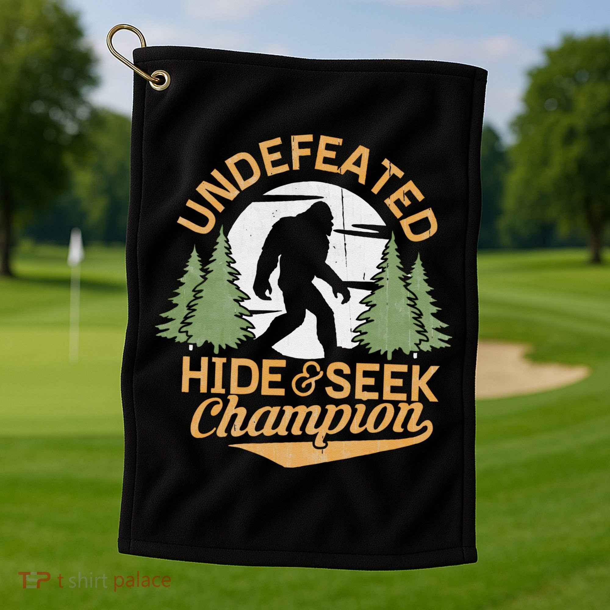 Bigfoot Hide And Seek Champion Sasquatch Stuff Golf Towel