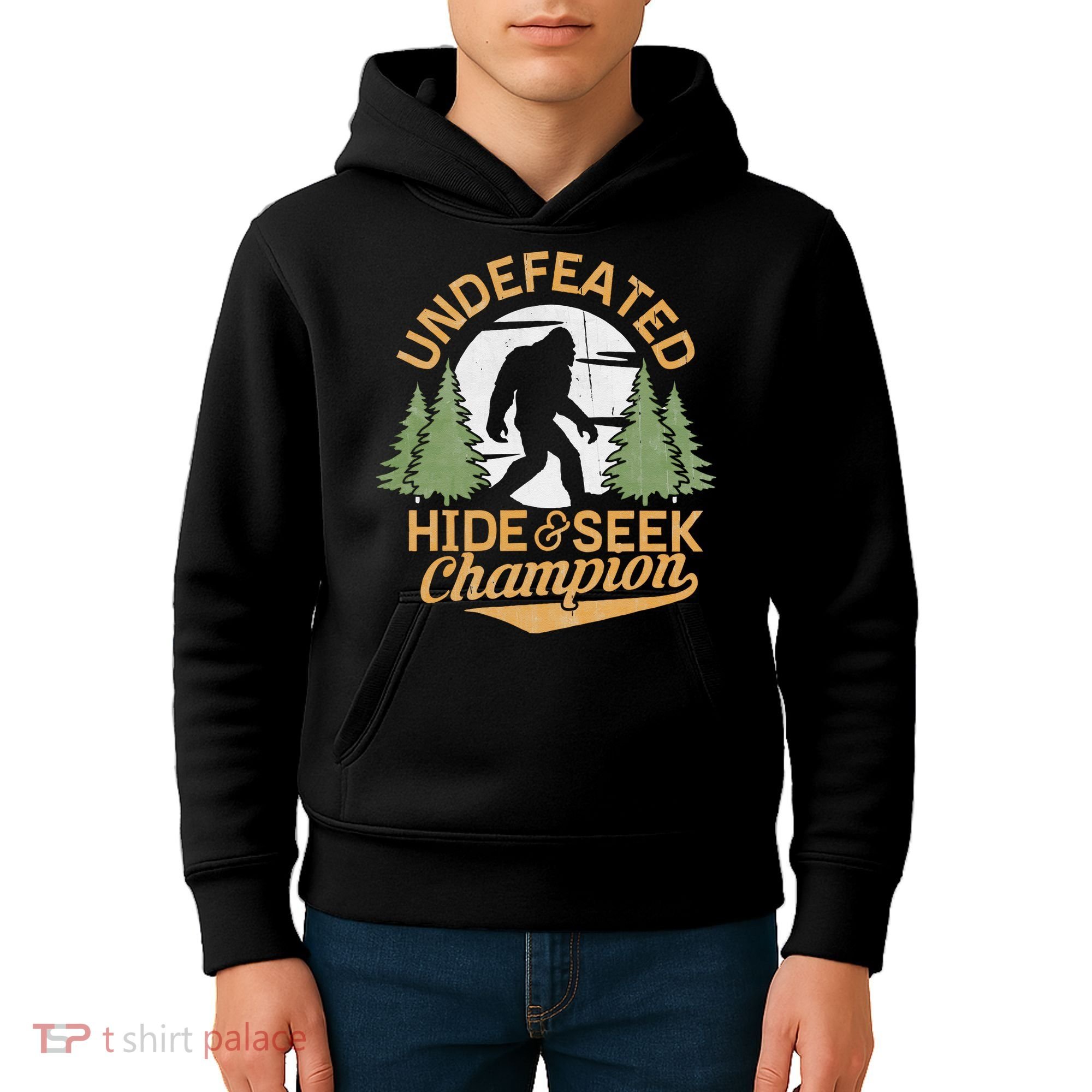 Bigfoot Hide And Seek Champion Sasquatch Stuff Kids Hoodie