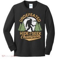 Bigfoot Hide And Seek Champion Sasquatch Stuff Kids Long Sleeve Shirt thumb 0