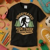 Bigfoot Hide And Seek Champion Sasquatch Stuff Kids T-Shirt thumb 3