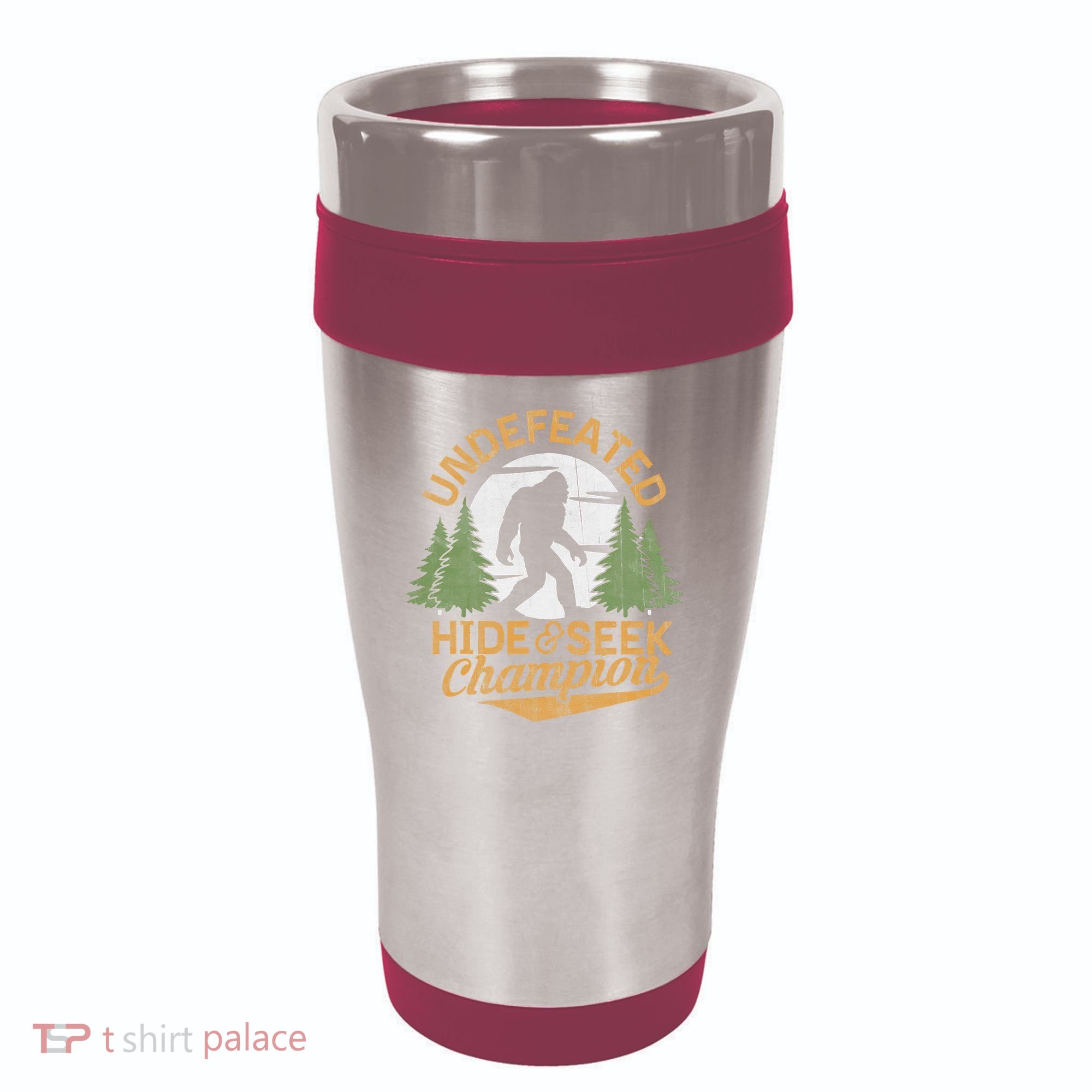 Bigfoot Hide And Seek Champion Sasquatch Stuff 16oz Travel Tumbler