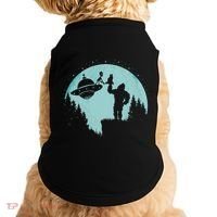 Bigfoot Holding A Cat Funny Alien Riding Ufo Sasquatch Cat Doggie Tank thumb 0