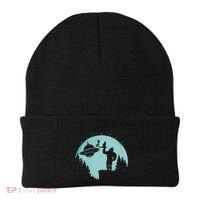 Bigfoot Holding A Cat Funny Alien Riding Ufo Sasquatch Cat Beanie thumb 0