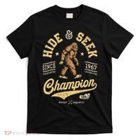 Bigfoot Hide And Seek Champion Funny Sasquatch Retro Vintage T-Shirt thumb 0