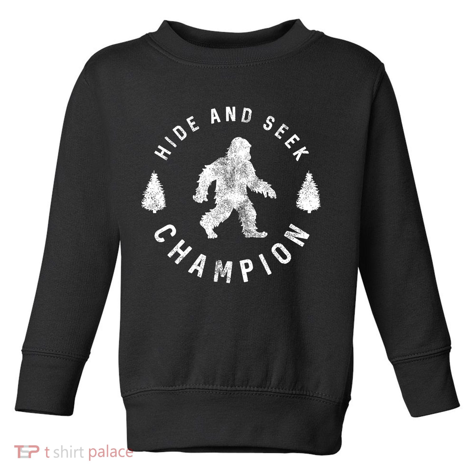Bigfoot Hide And Seek Champion Toddler Sweatshirt