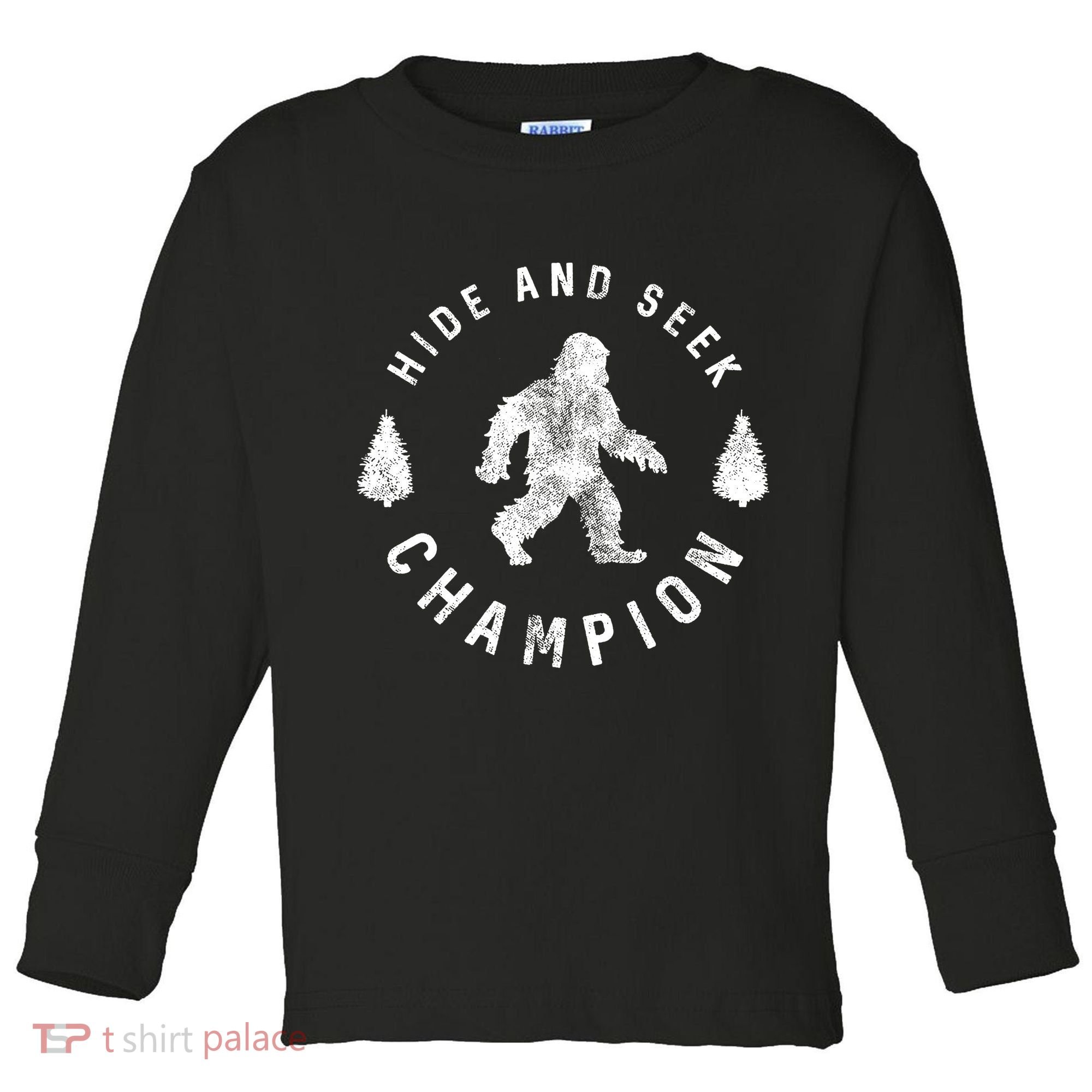 Bigfoot Hide And Seek Champion Toddler Long Sleeve Shirt