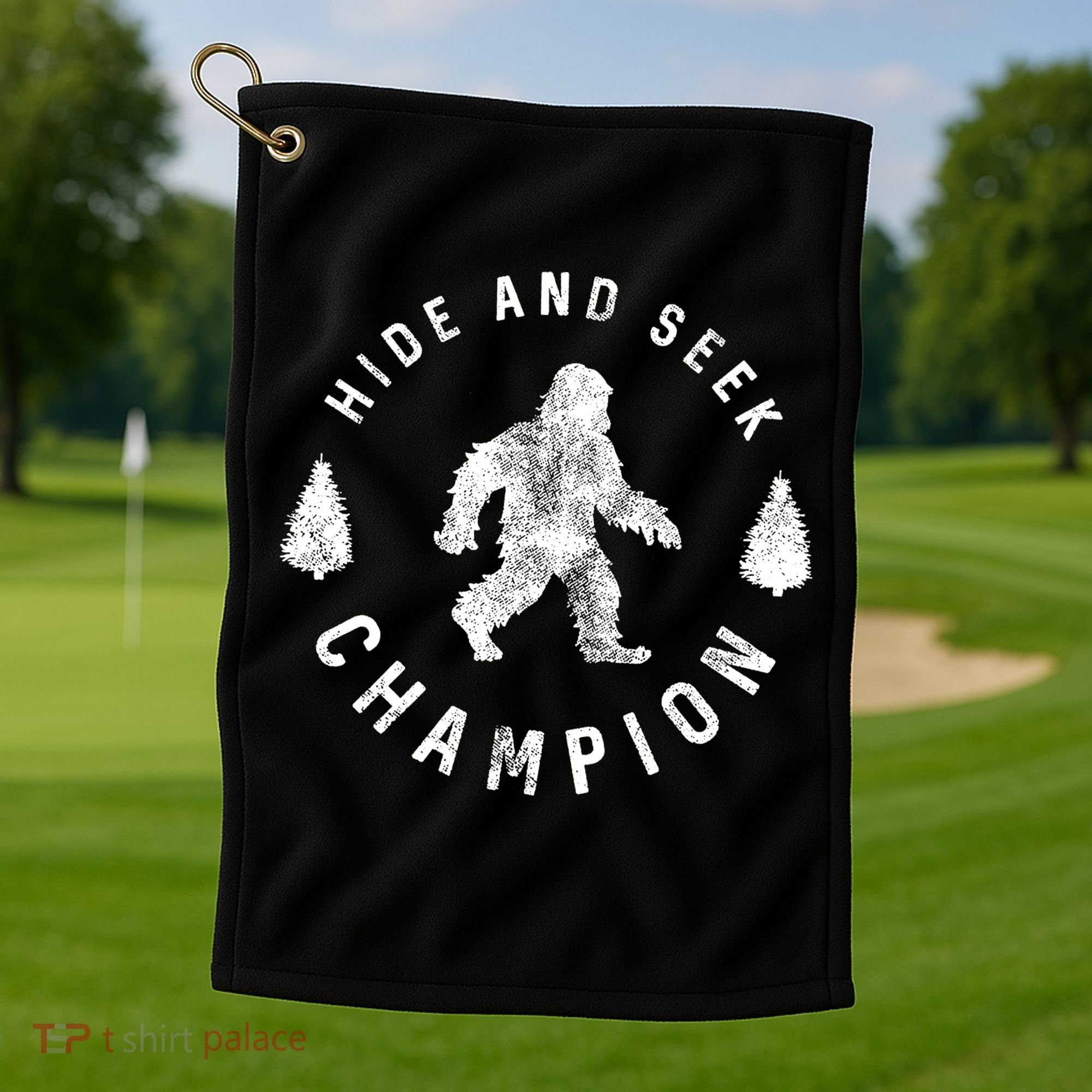 Bigfoot Hide And Seek Champion Golf Towel