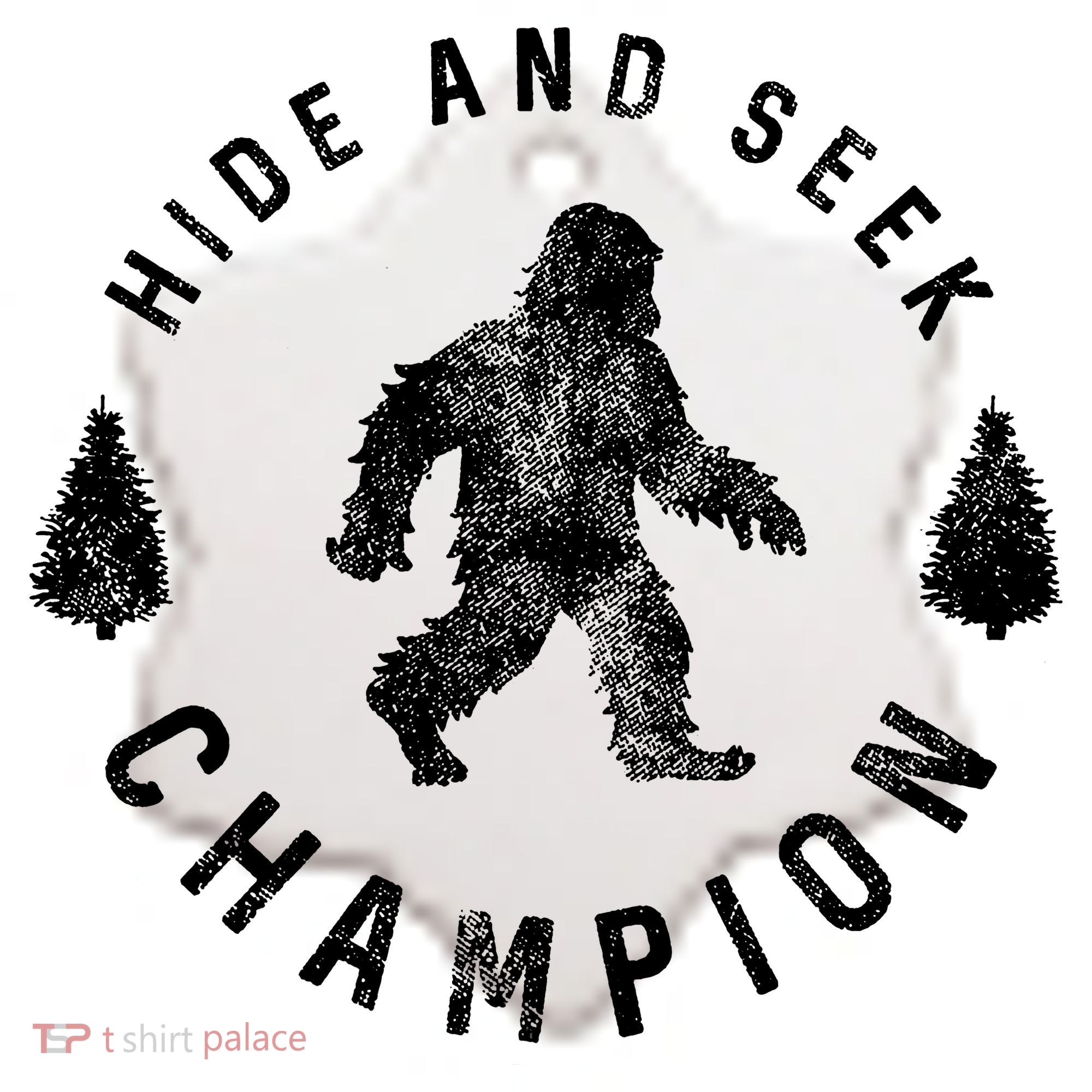 Bigfoot Hide And Seek Champion Ceramic Ornament