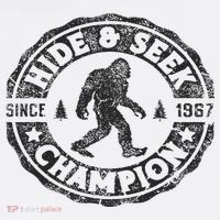 Bigfoot Hide And Seek Champion Funny Sasquatch Retro Vintage T-Shirt thumb 7