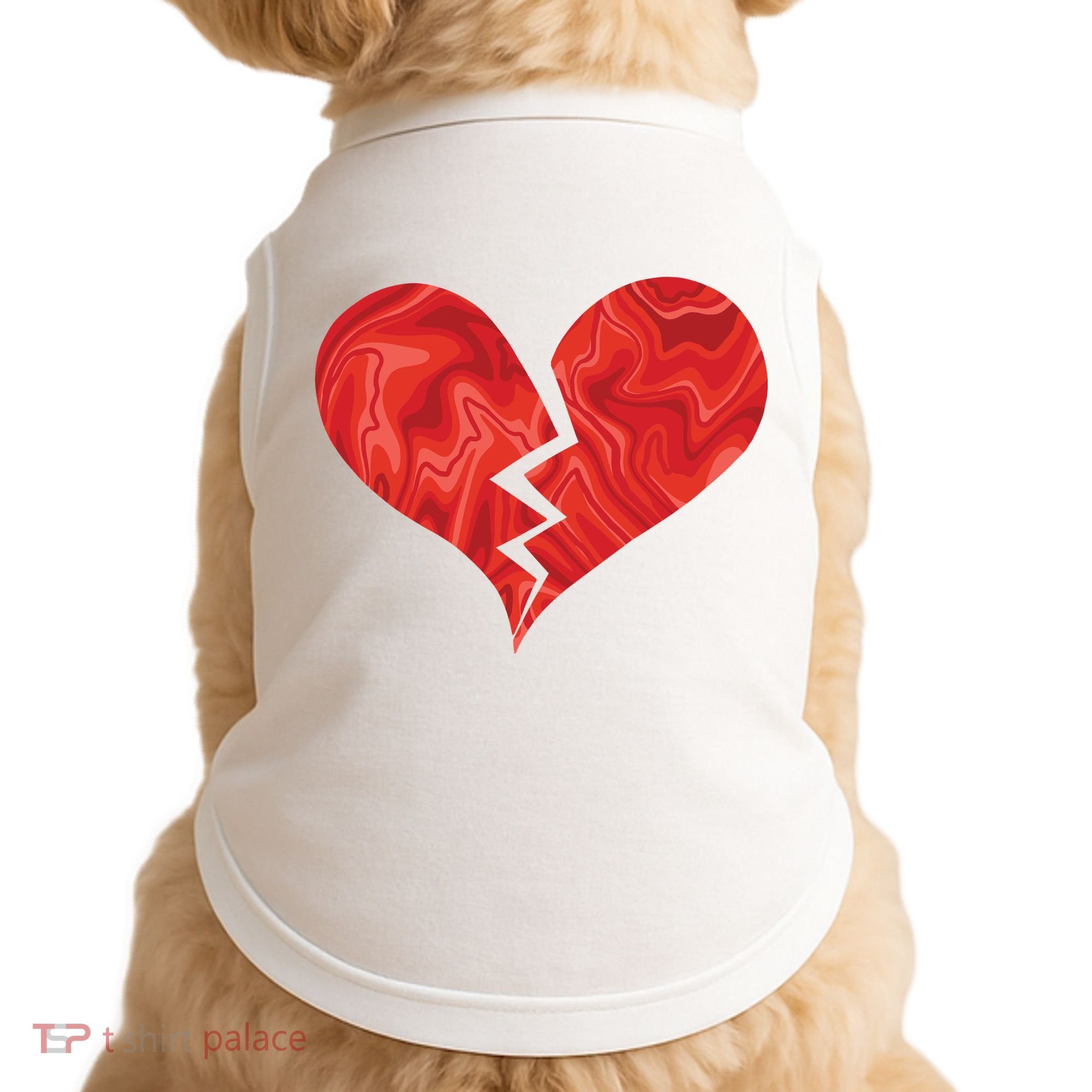Broken Heart Anti Valentine Doggie Tank