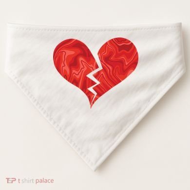 Broken Heart Anti Valentine USA-Made Doggie Bandana