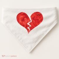 Broken Heart Anti Valentine USA-Made Doggie Bandana thumb 0