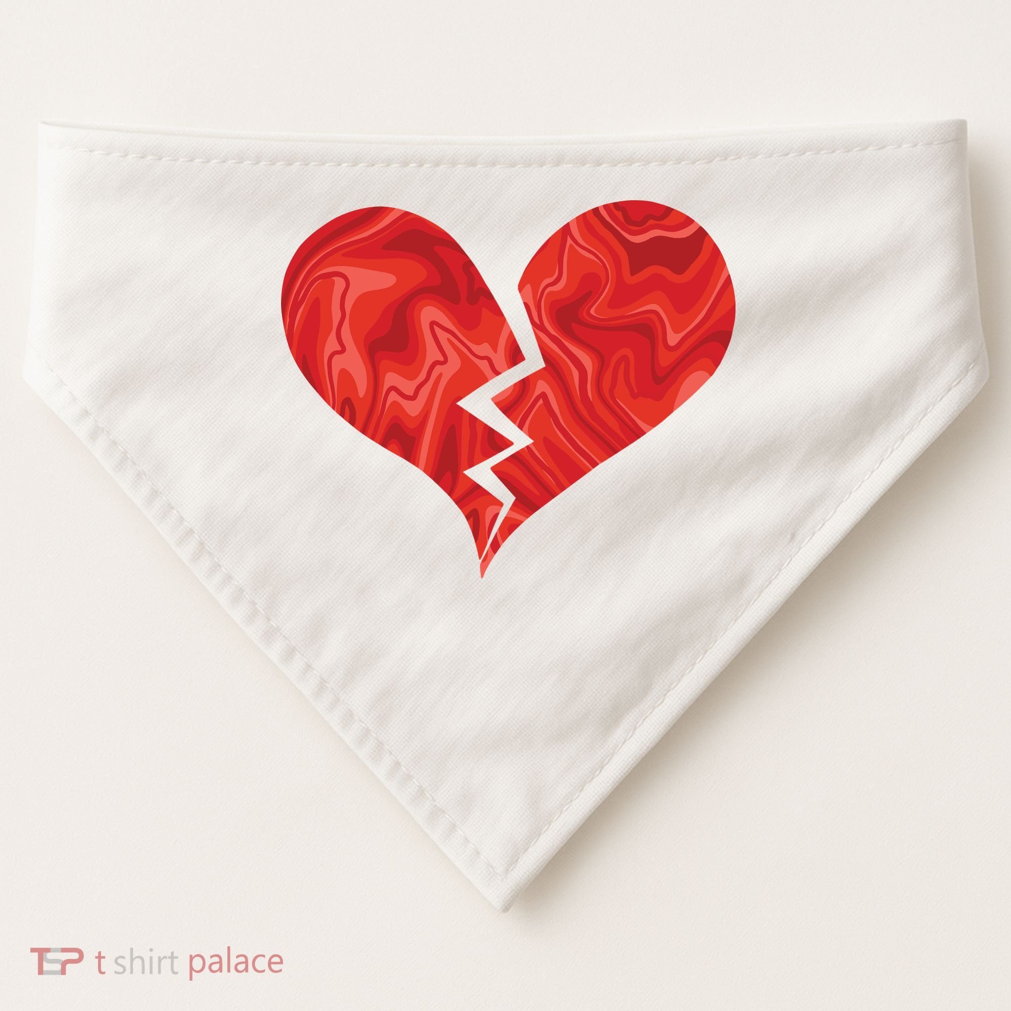 Broken Heart Anti Valentine USA-Made Doggie Bandana