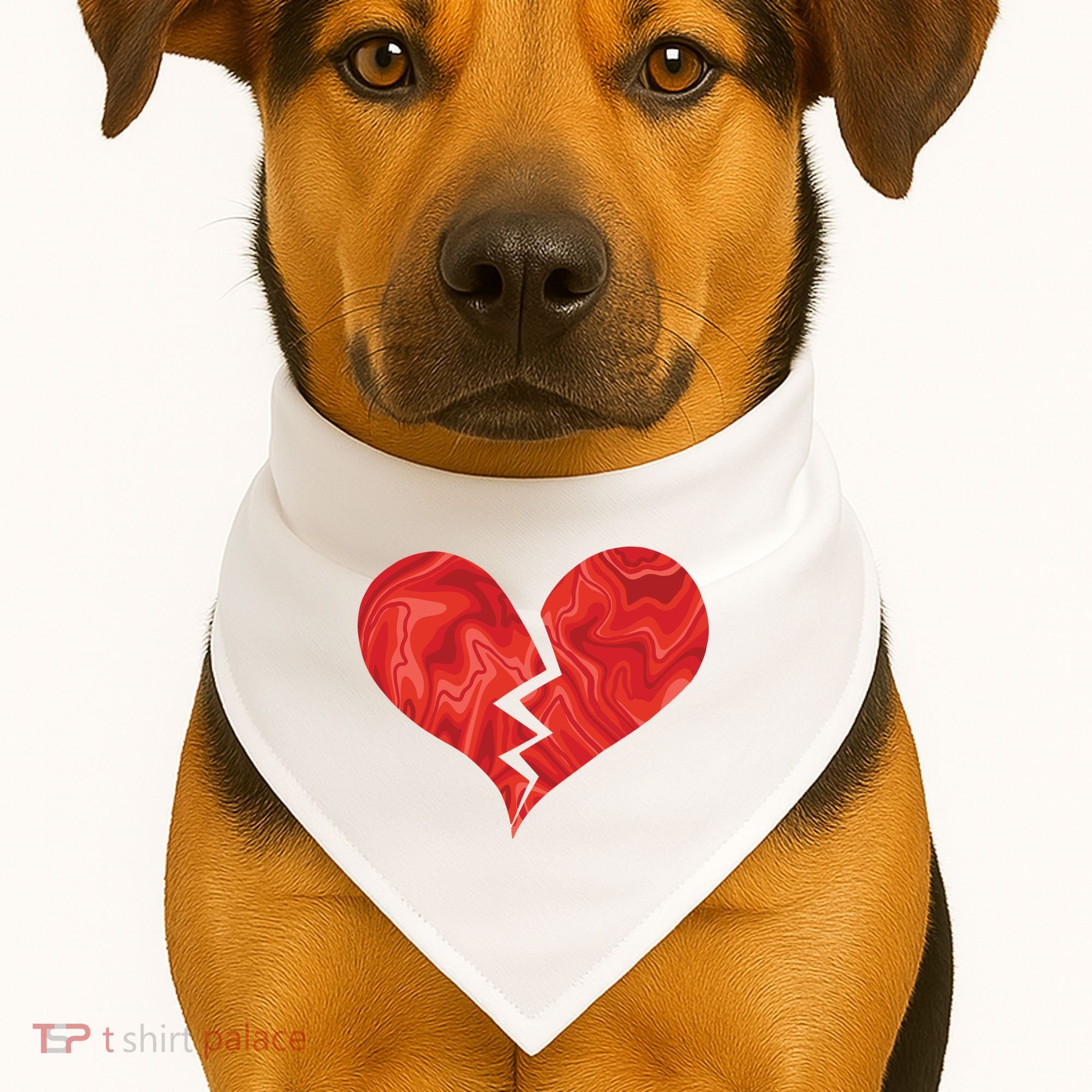 Broken Heart Anti Valentine USA-Made Doggie Bandana