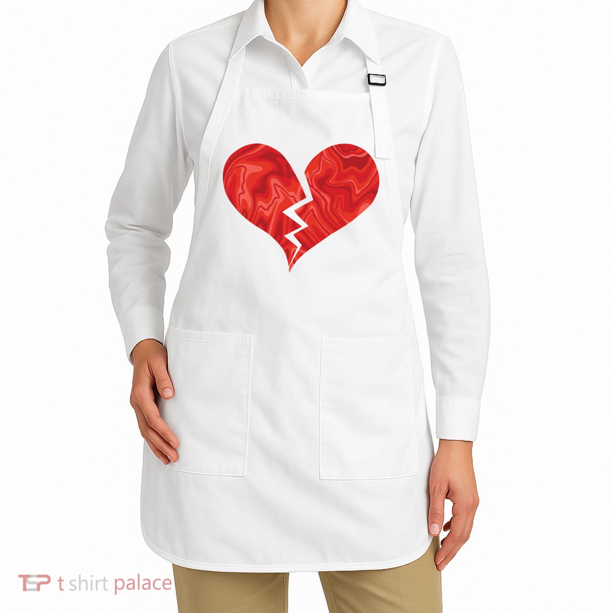 Broken Heart Anti Valentine Apron