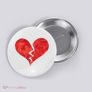 Broken Heart Anti Valentine Button
