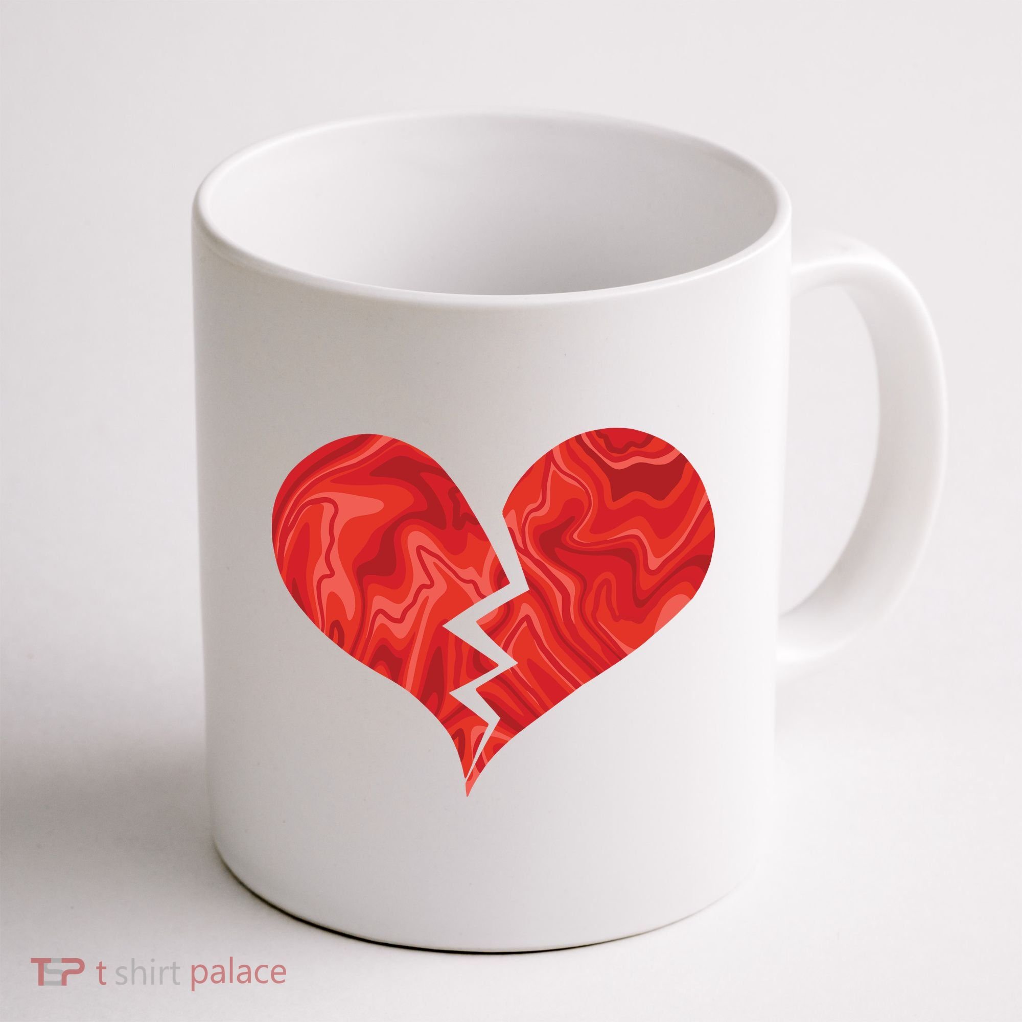 Broken Heart Anti Valentine Coffee Mug