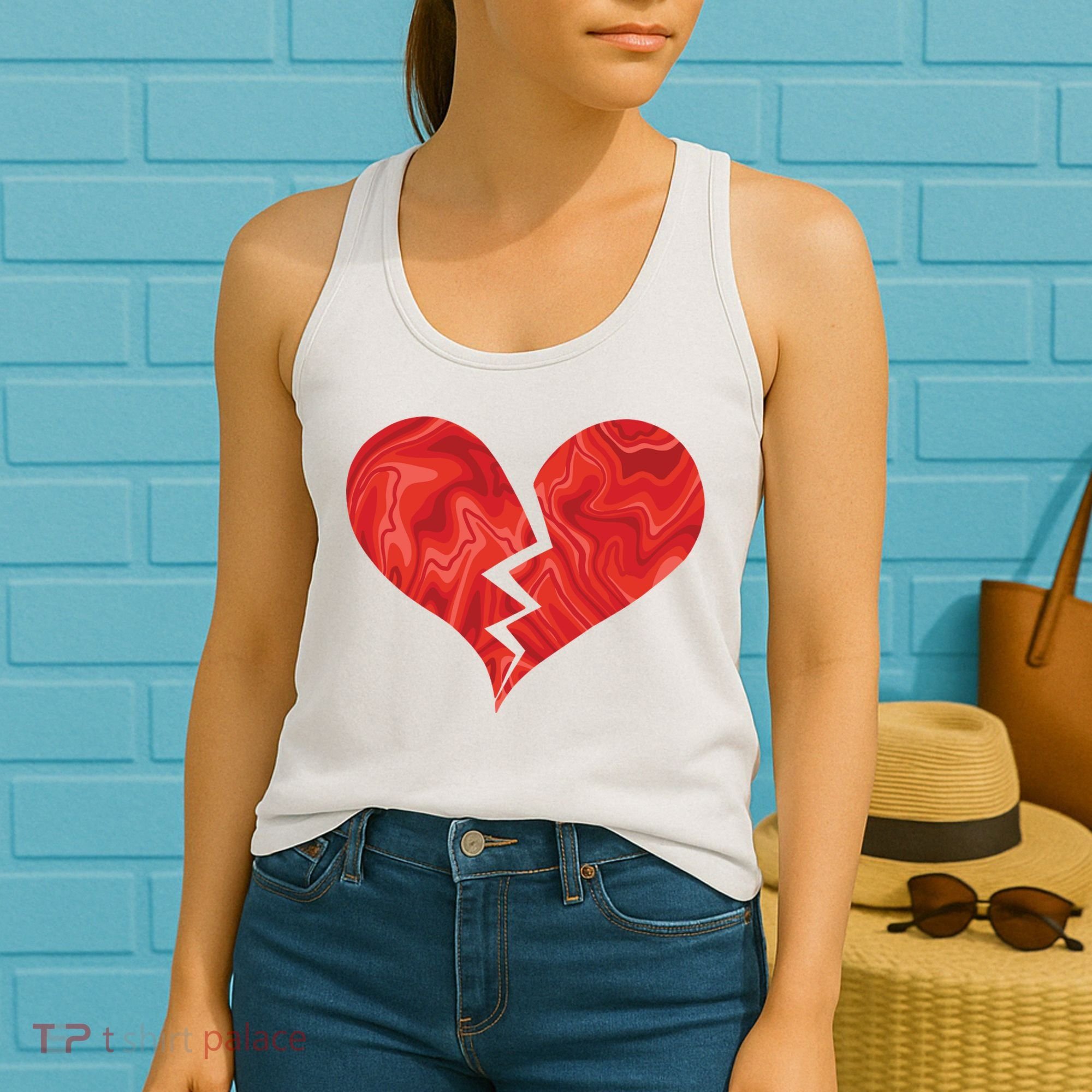 Broken Heart Anti Valentine Women's Tank Top