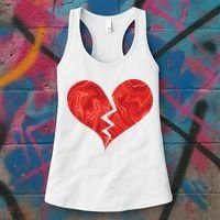 Broken Heart Anti Valentine Women's Tank Top thumb 3