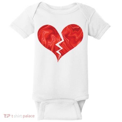 Broken Heart Anti Valentine Baby Bodysuit