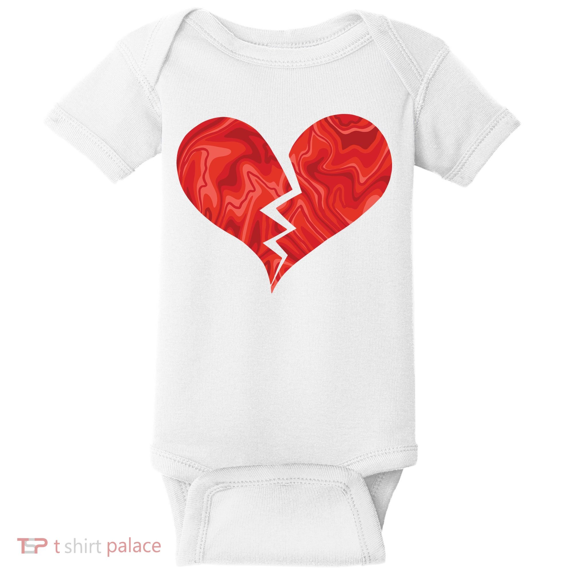 Broken Heart Anti Valentine Baby Bodysuit