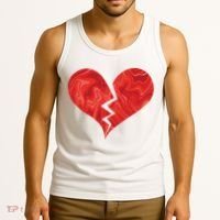 Broken Heart Anti Valentine Tank Top thumb 3