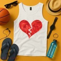 Broken Heart Anti Valentine Tank Top thumb 4