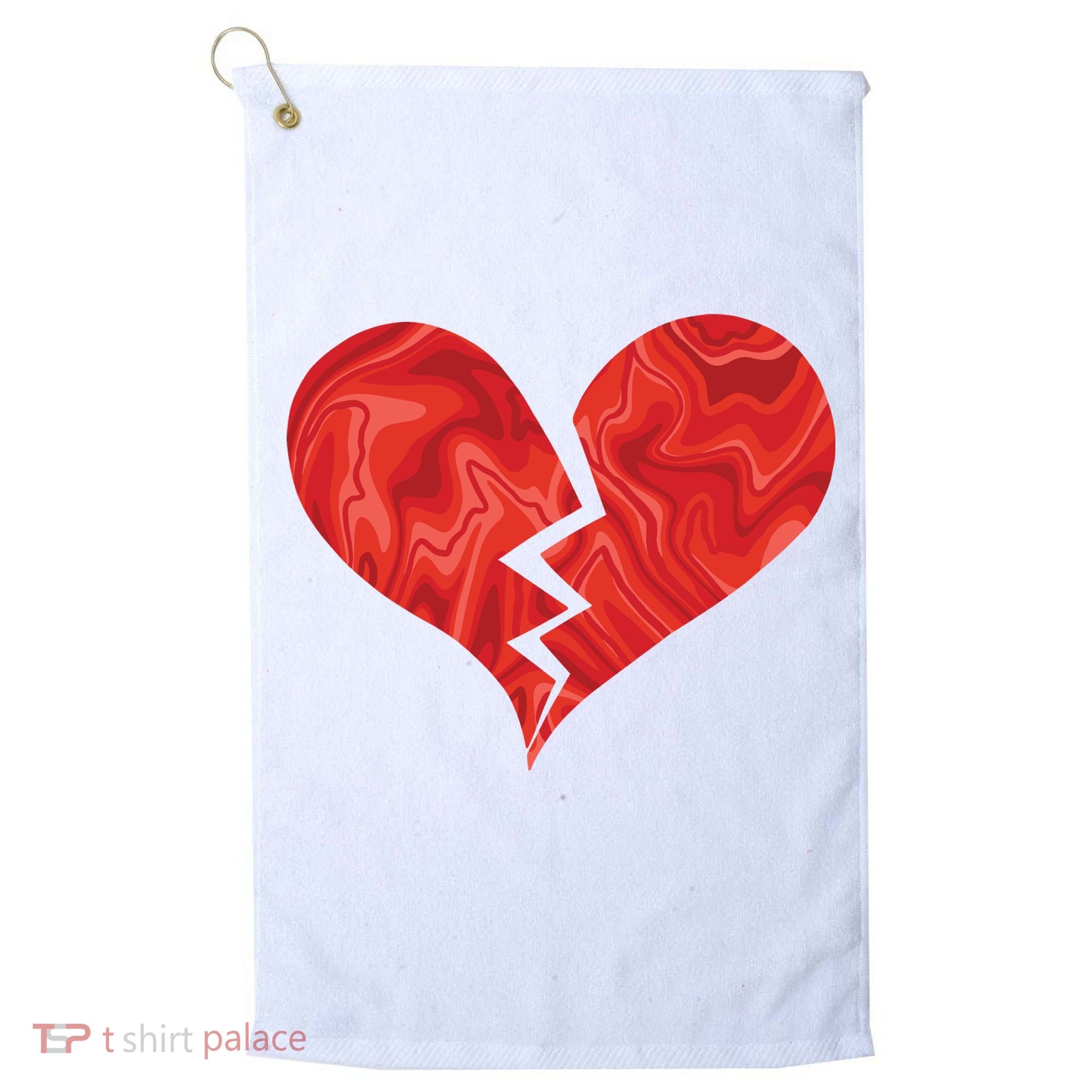 Broken Heart Anti Valentine Golf Towel
