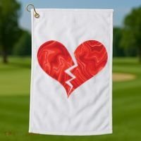 Broken Heart Anti Valentine Golf Towel thumb 1